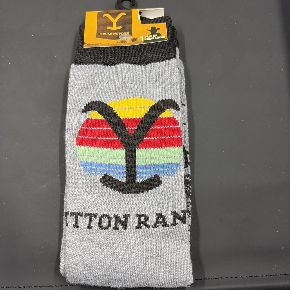 Yellowstone Show‎ Crew Socks Fits US Shoe Size 6-12